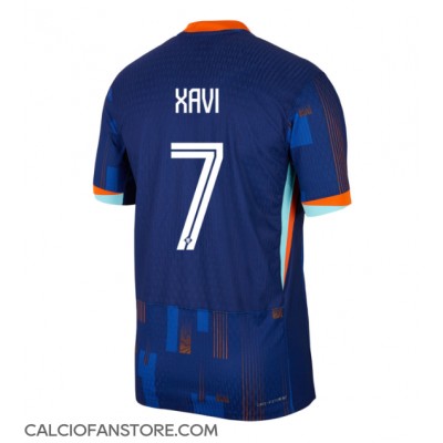 Maglia Calcio Paesi Bassi Xavi Simons #7 Seconda Divisa Europei 2024 Manica Corta Maglia Calcio Paesi Bassi Xavi Simons #7 Seconda Divisa Europei 2024 Manica Corta